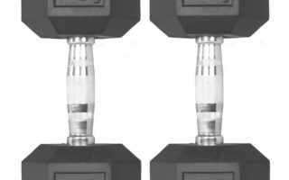 TItan Fitness Rubber Hex Dumbbells