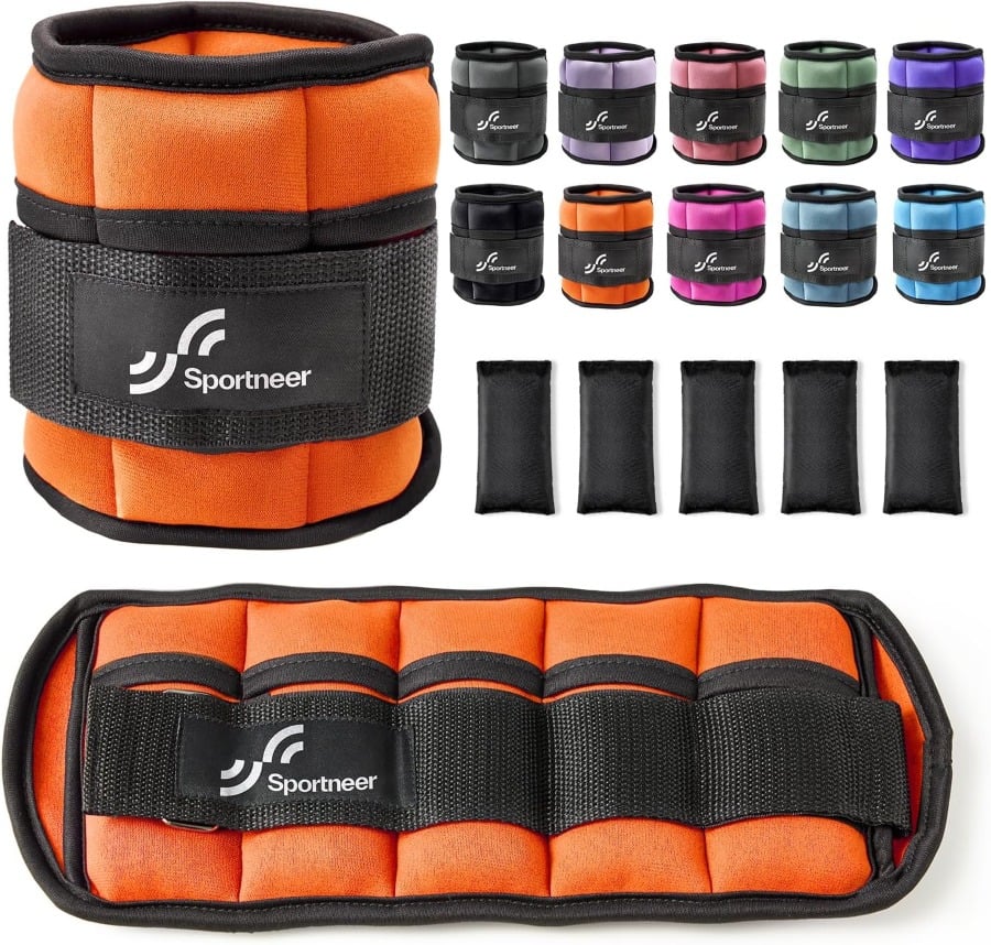 Sportneer Adjustable Ankle Weights Set