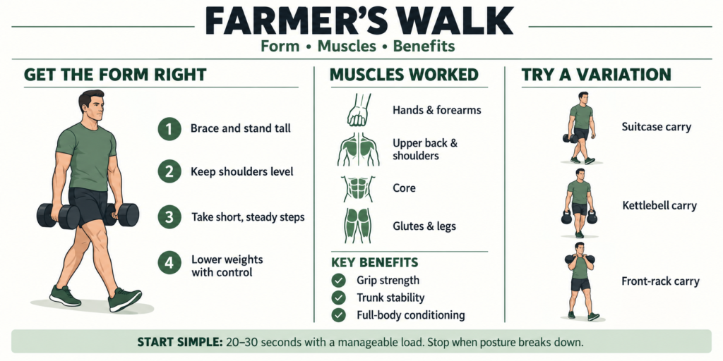 how farmers walk is performed